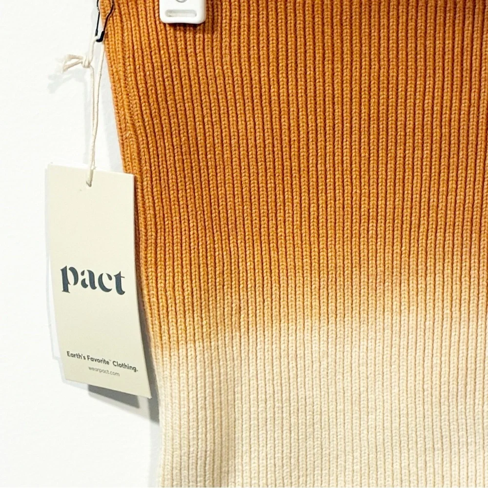 Pact Brown White Tie Dyed Ribbed Neck‎ Gator Scarf Multi Purpose NEW